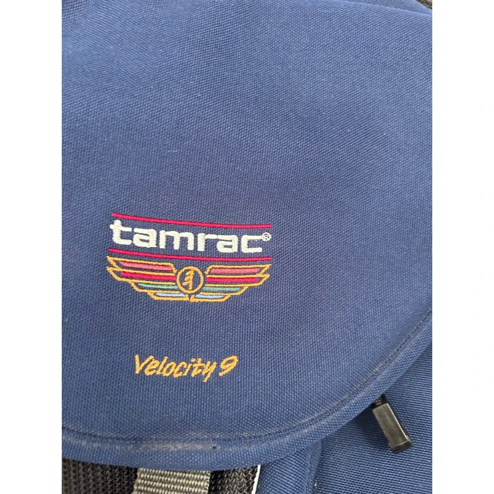 Tamrac Velocity 9 Camera Sling Bag OS Navy Blue Padded Professional Women